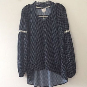 IXIAH Oscara print top blouse